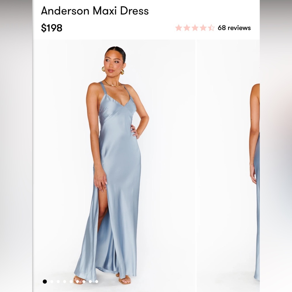 Show Me Your Mumu Anderson Maxi Steel Blue Luxe